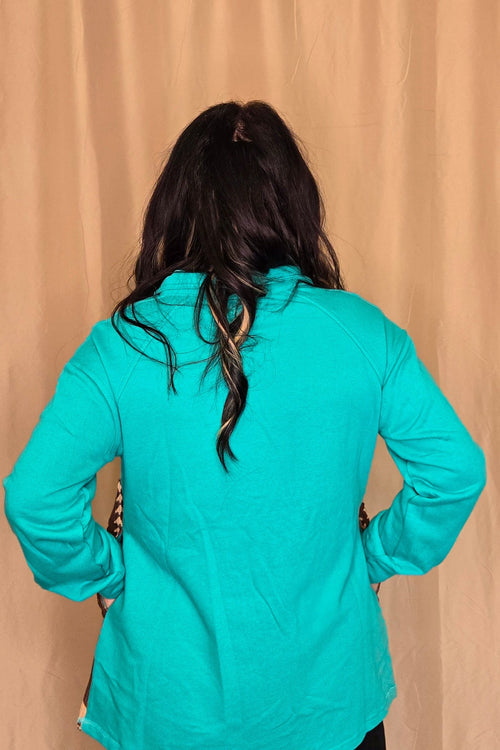 Red Cliffs Pullover - Cowhide and Conchos
