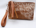 Red Spotted Cowhide Clutch