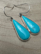 Rena Begay Turquoise & Sterling Silver Earrings - Cowhide and Conchos