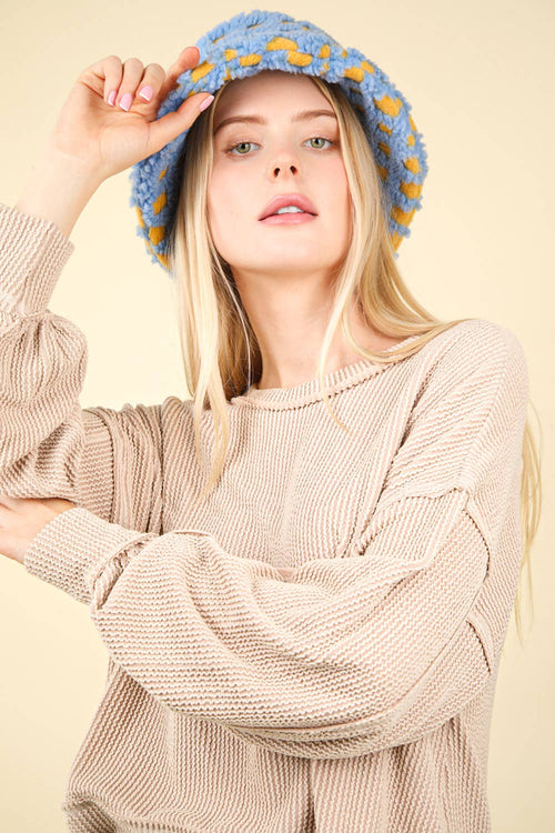Ribbed Oversized Soft Knit Top - Cowhide and Conchos