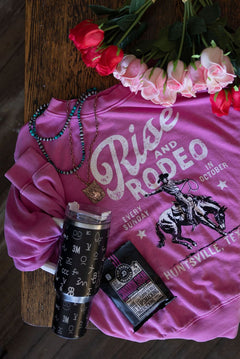 Rise 'N Rodeo Mineral Graphic Sweatshirt - Cowhide and Conchos