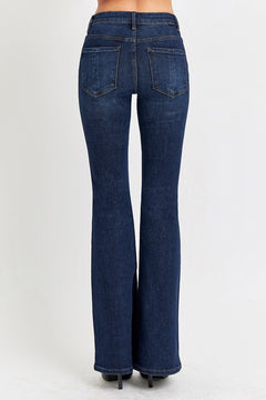 Risen High Rise Basic Flare Jeans - Dark & Light Washes available - Cowhide and Conchos