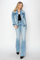 Risen High Rise Bootcut Jeans - Cowhide and Conchos