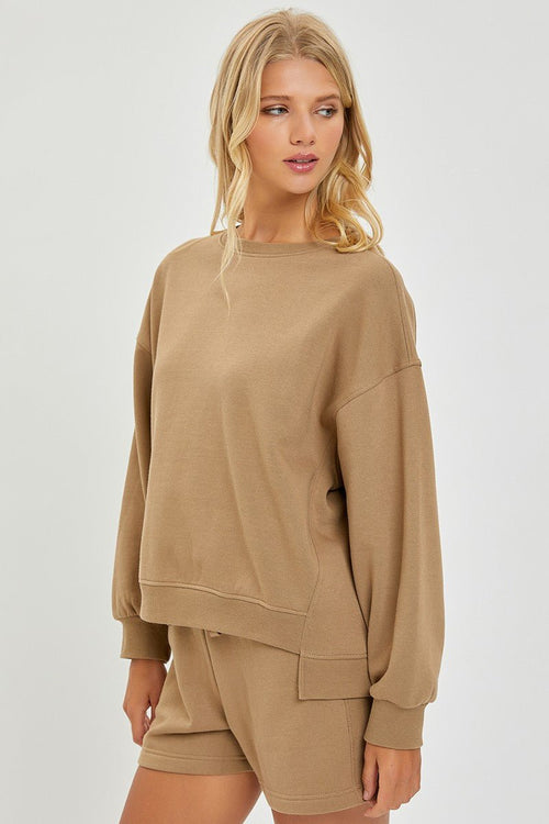 Risen Step Hem Sweatshirt - Cowhide and Conchos