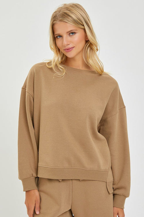 Risen Step Hem Sweatshirt - Cowhide and Conchos