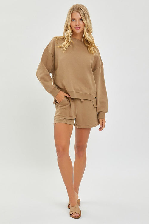 Risen Step Hem Sweatshirt - Cowhide and Conchos