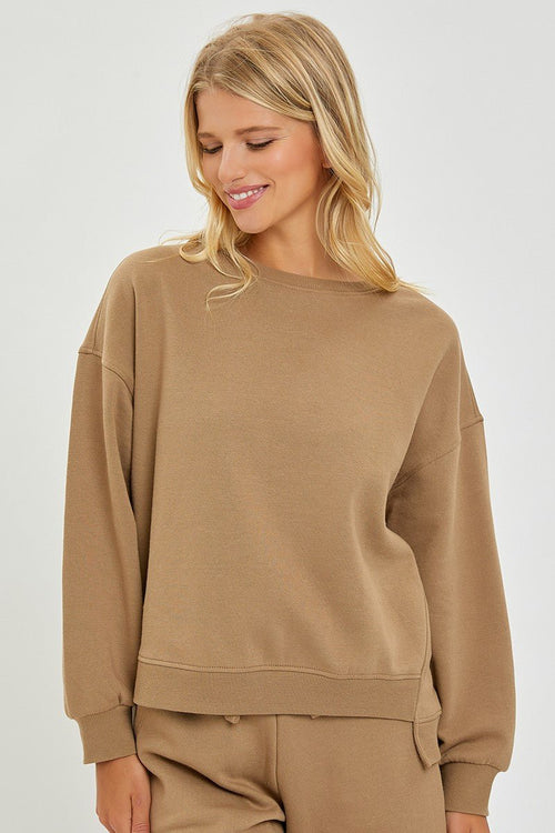 Risen Step Hem Sweatshirt - Cowhide and Conchos