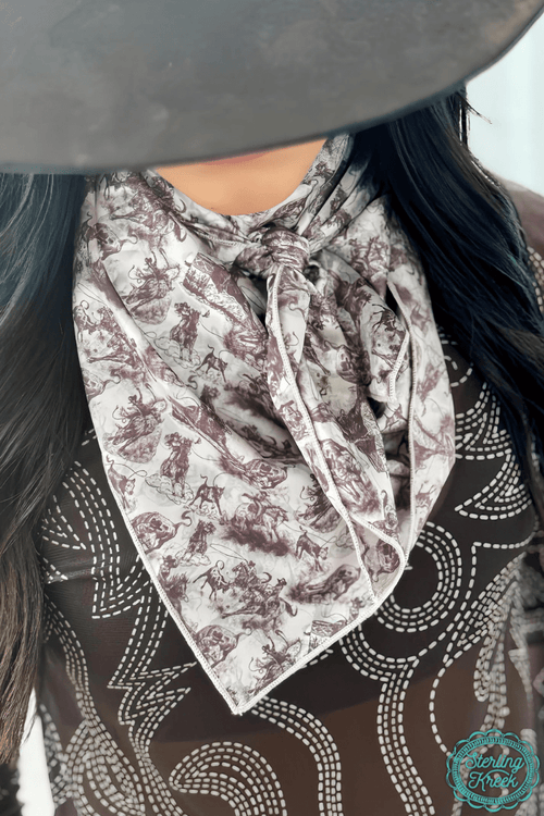 Rodeo Road Wild Rag - Cowhide and Conchos