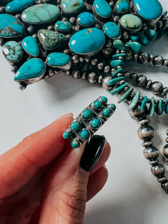 Rodeo Roundup Ring - Cowhide and Conchos