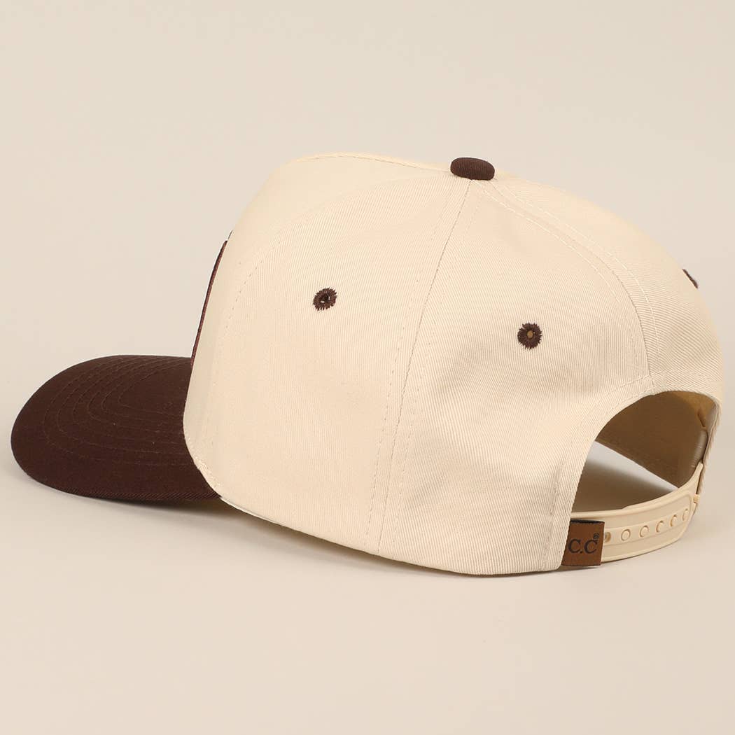 RODEO Two - Tone Embroidered Trucker Hat - Cowhide and Conchos