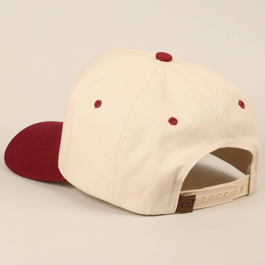 RODEO Two - Tone Embroidered Trucker Hat - Cowhide and Conchos