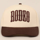 RODEO Two - Tone Embroidered Trucker Hat - Cowhide and Conchos