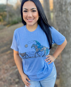 Roping Cattle Cowboy T-Shirt - Large and XL remaining - Cowhide and Conchos