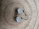 Ryntanna Yazzie Navajo Handmade Kingman Turquoise Earrings - Cowhide and Conchos