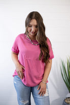 Santa Anna Short Sleeved Textured Top - Cowhide and Conchos