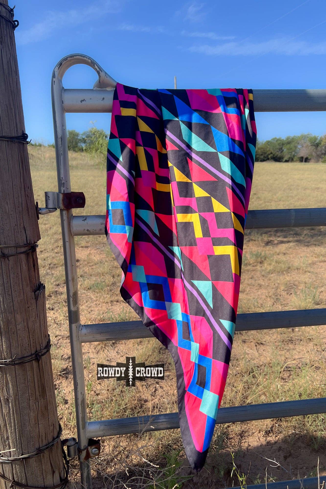 Sassy Senorita Wild Rag - Cowhide and Conchos