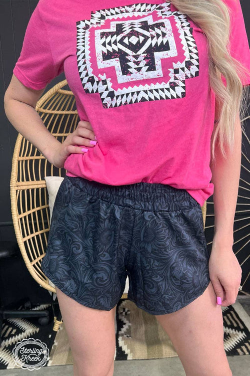 Sheridan Shorts - Cowhide and Conchos