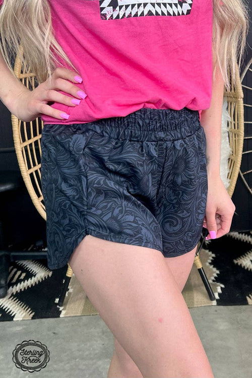 Sheridan Shorts - Cowhide and Conchos