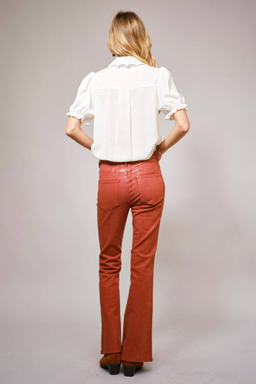 Shoot 'em Up Sally Lace Collar Blouse - Cowhide and Conchos