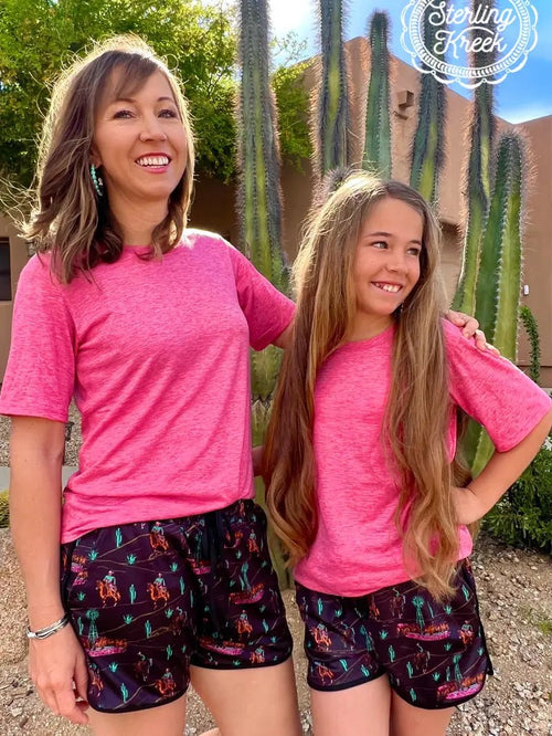 Simple Sterling Coral Kids - Cowhide and Conchos