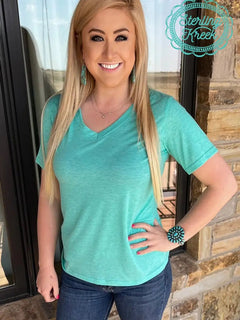 SIMPLE STERLING TURQUOISE T-Shirt - Small available - Cowhide and Conchos
