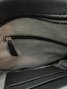 Small Canteen Bag - Black and Turquoise Metallic - Cowhide and Conchos