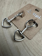 Snaffle Bit Dangle Hoop Earrings - Cowhide and Conchos