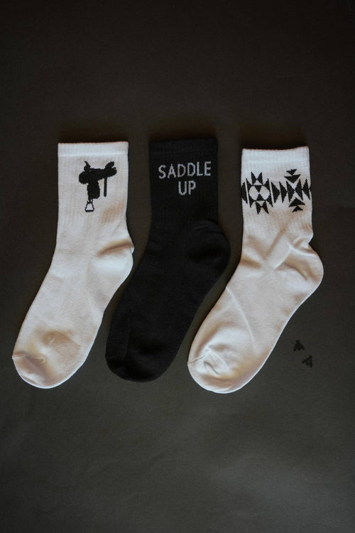 Sock 'em Silly - Saddle Mono - Cowhide and Conchos
