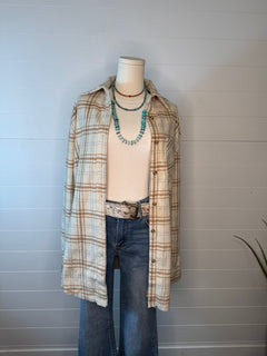 Soft Plaid Button Down Shirt - Small and Medium remaining - Cowhide and Conchos