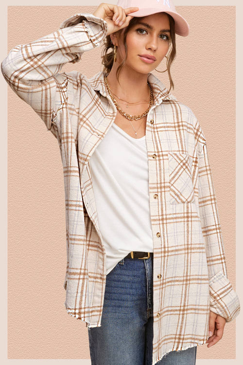 Soft Plaid Button Down Shirt - Small and Medium remaining - Cowhide and Conchos