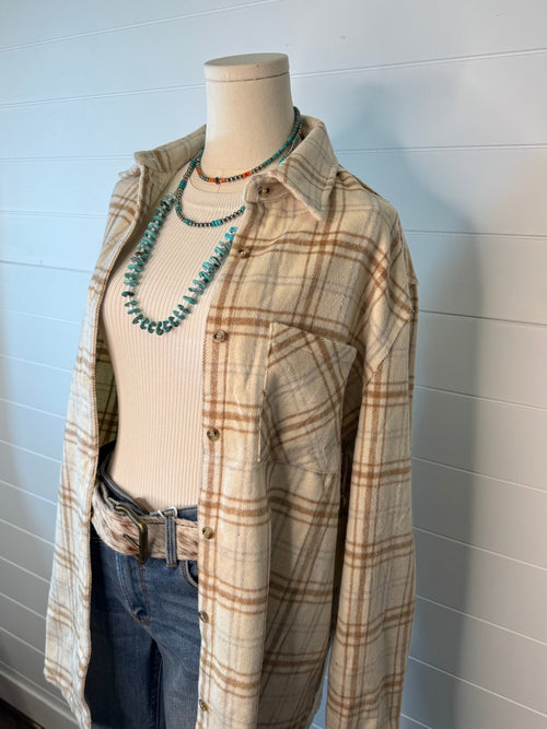 Soft Plaid Button Down Shirt - Small and Medium remaining - Cowhide and Conchos