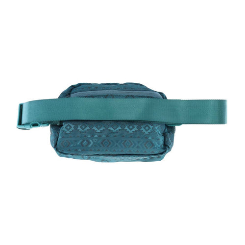 Southwest Patterned C.C Belt Bag - Cowhide and Conchos