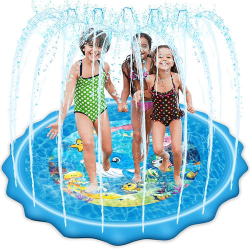 Splash Pad Sprinkler For Kids, Toddler - Cowhide and Conchos