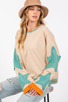 Star Applique Patch Top - Medium remaining - Cowhide and Conchos