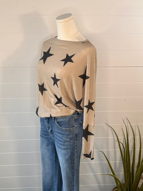 Star Print Knit Tunic - Cowhide and Conchos