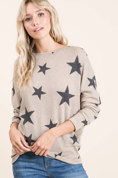 Star Print Knit Tunic - Cowhide and Conchos
