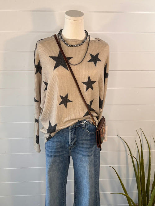 Star Print Knit Tunic - Cowhide and Conchos