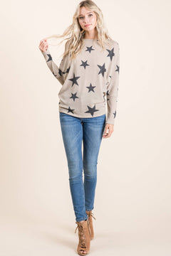 Star Print Knit Tunic - Cowhide and Conchos