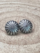 Starburst Concho Earrings - Cowhide and Conchos