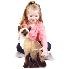 Stefan The Siamese Cat | 13 Inch Stuffed Animal Plush - Cowhide and Conchos