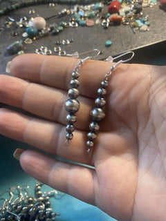 Sterling Pearl Earrings - Sooo POPULAR! - Cowhide and Conchos