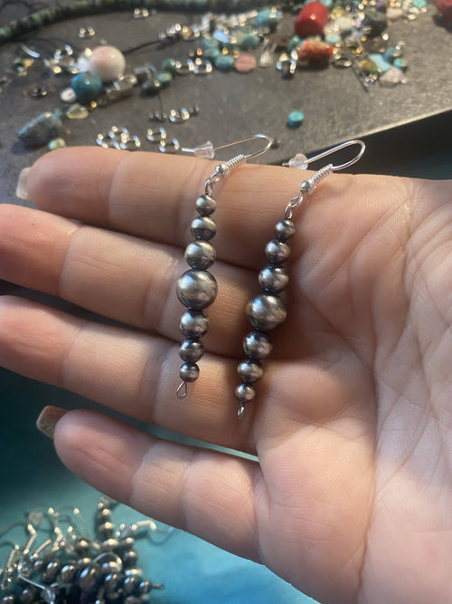 Sterling Pearl Earrings - Sooo POPULAR! - Cowhide and Conchos