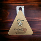 Sterling Starfish pendant/charm - Cowhide and Conchos