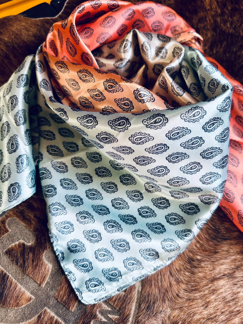 Sunrise Paisley - Cowhide and Conchos