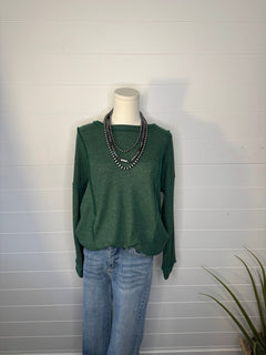 Teton Top Stitch Top - Olive and Camel colors! - Cowhide and Conchos