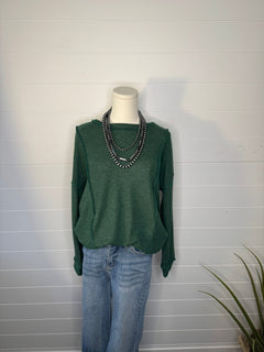 Teton Top Stitch Top - Olive and Camel colors! - Cowhide and Conchos