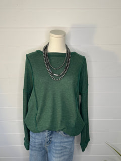 Teton Top Stitch Top - Olive and Camel colors! - Cowhide and Conchos