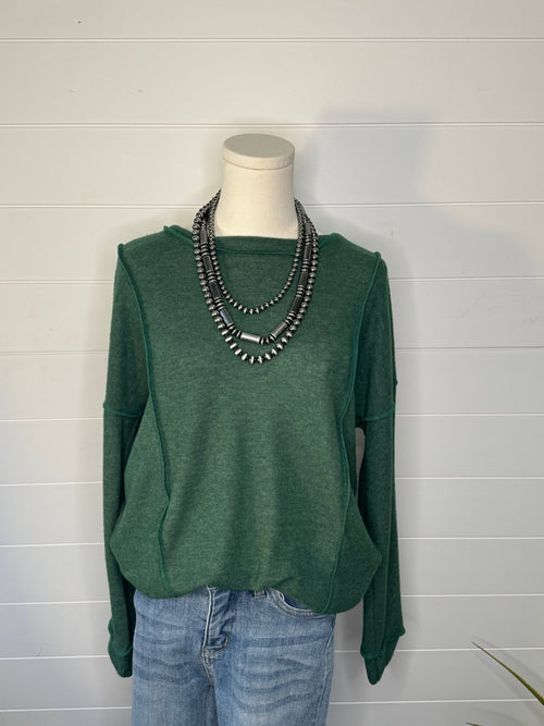 Teton Top Stitch Top - Olive and Camel colors! - Cowhide and Conchos