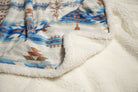 The Blues Southwestern Plush Throw - Cowhide and Conchos