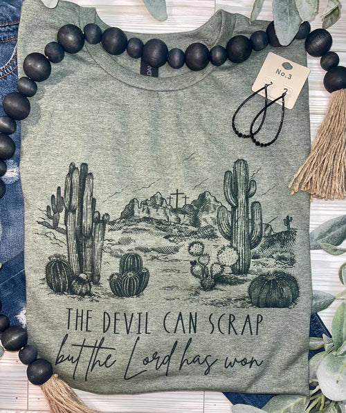 The devil can scrap - Gildan T-Shirt - Cowhide and Conchos